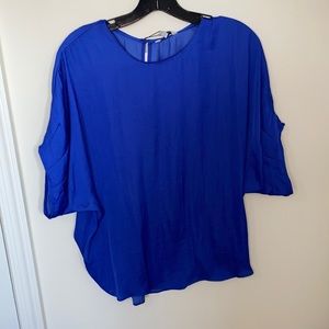 Blue Blouse, Naked Zebra, Size S, Never Worn, Tags still attached